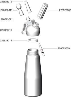 Image du produit Mosa Pièces détachées de l'appareil à crème, pistons