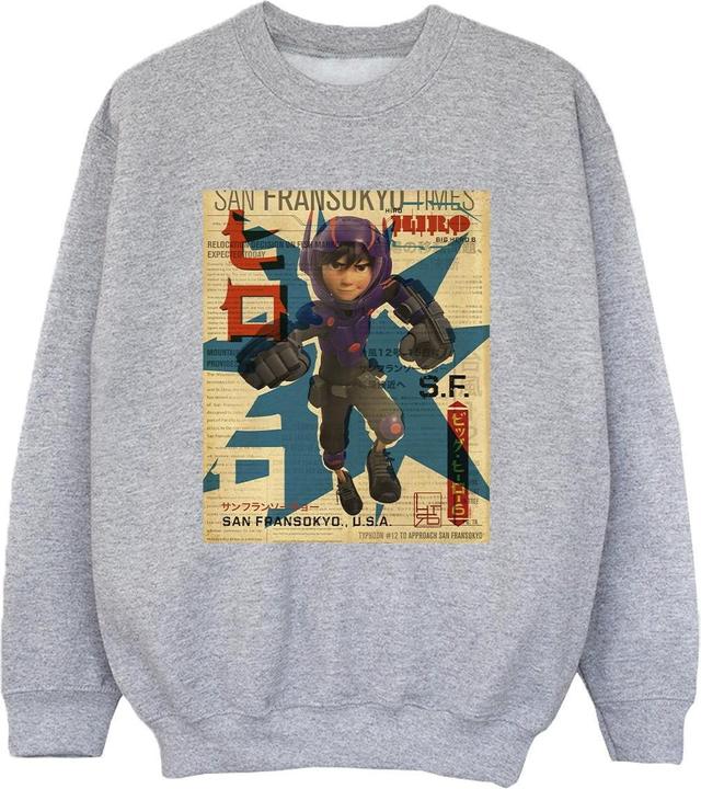 Produktbild Disney Big Hero 6 Baymax Hiro Newspaper Sweatshirt Jungen (128)