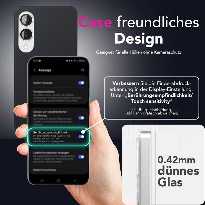 Produktbild Nalia AntiSpyX - Privacy Schutzglas mit Blickschutz - Full Display Screen Protection 9H Tempered Glass (1 Stück, Samsung Galaxy S25 Edge)