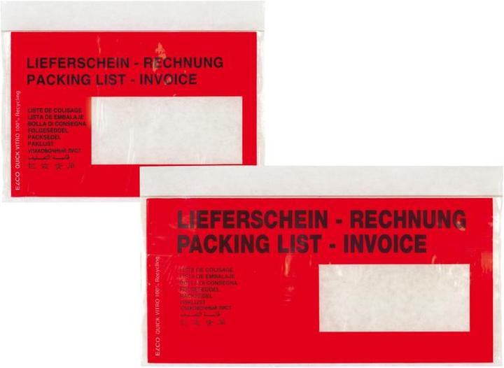Produktbild Elco Quick Vitro Dokumententaschen Lieferschein/Rechnung (C5)
