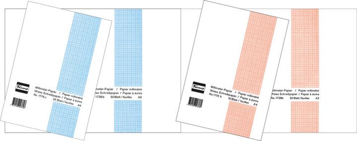 Immagine prodotto Favorit Blocco di carta millimetrata bianca (21 x 29,7 cm, Quadretti, Copertina morbida)