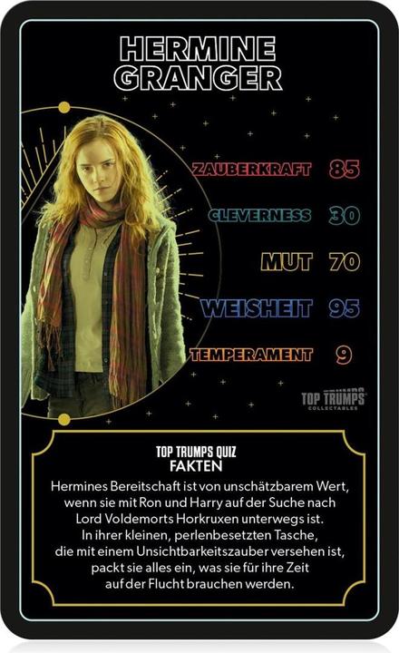 Actual product image Winning Moves Top Trumps Collectables Harry Potter Heroes of Hogwarts (German)