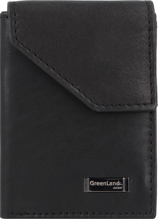 Greenland Nature Black Nappa Geldbörse RFID Leder 7 cm