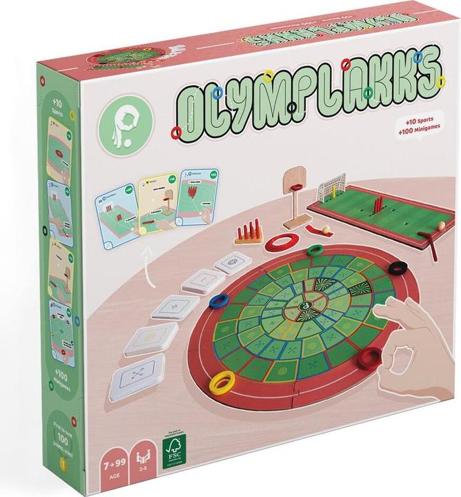 Plakks OLYMPLAKKS- Meer dan 10 verschillende houten spellen (Meertalig)