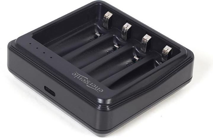Actual product image Gembird ENERGENIE USB Battery Charger for AA/AAA Batteries Black (1 pcs., AAA, AA, Chargers without battery)