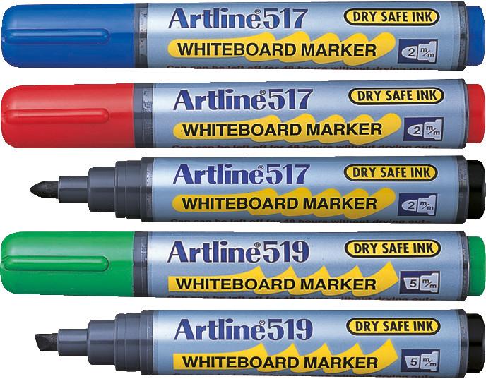 Produktbild Artline Whiteboard Marker nicht nachfüllbar (Mehrfarbig, 2 mm, 4 x)
