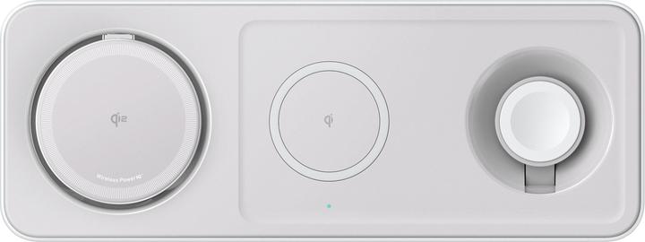 Produktbild Anker MagGo Magnetic Wireless Charger 15W, 3-in-1 Pad, White, EU Plug (25 W)