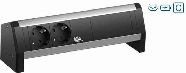 Produktbild Bachmann Tischsteckdosenleiste DESK 1, 2x T13, 1x USB A/C, 1x Custom (2 x, USB-A, USB-C, Typ 13)