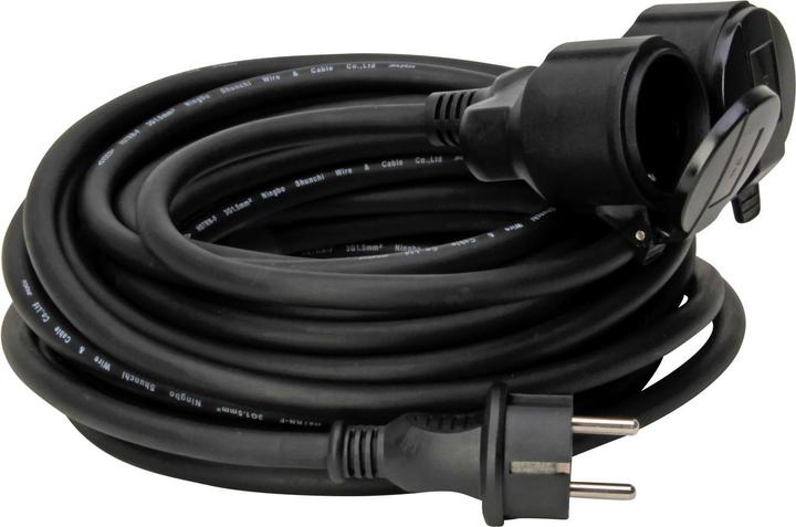 Kopp 145211048 Power extension cable 16 A Black 10 m suitable for outdoor use (10 m, CEE 7/3)