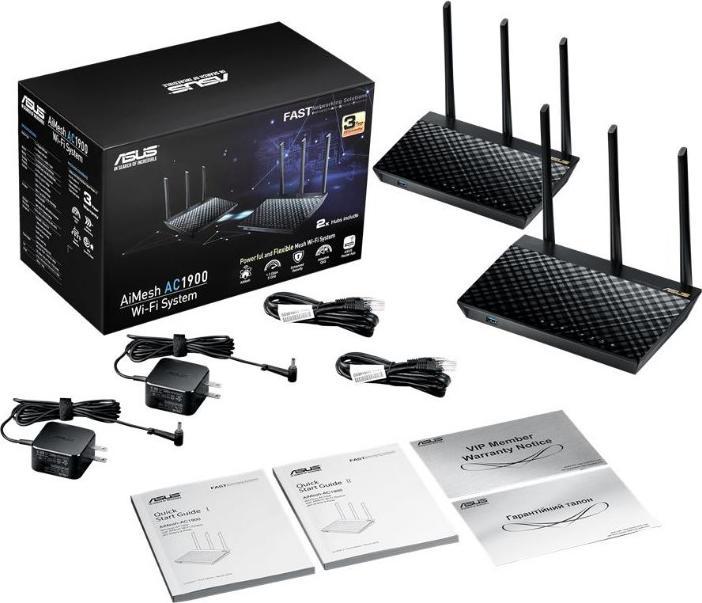 Actual product image ASUS AiMesh AC1900 WiFi System (RT-AC67U 2 Pack)