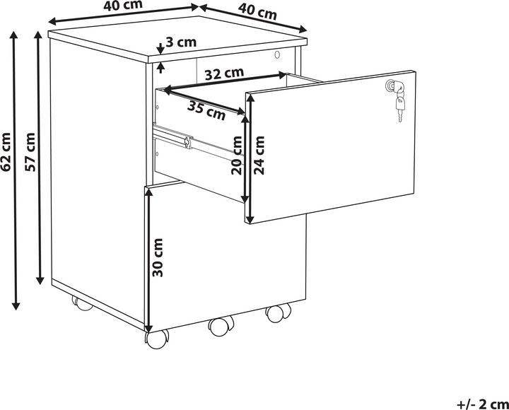 Immagine prodotto Beliani Johnson (40 x 62 x 40 cm)