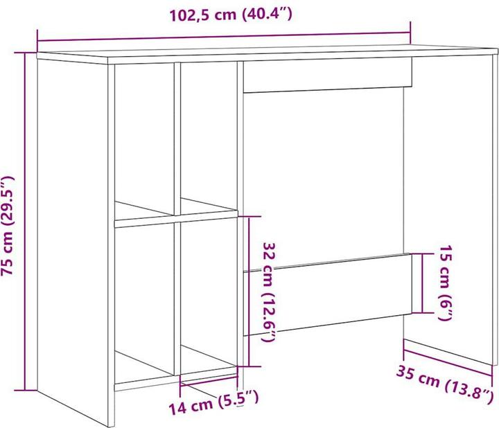 Immagine prodotto VidaXL Josue (102,5 x 35 x 75 cm)