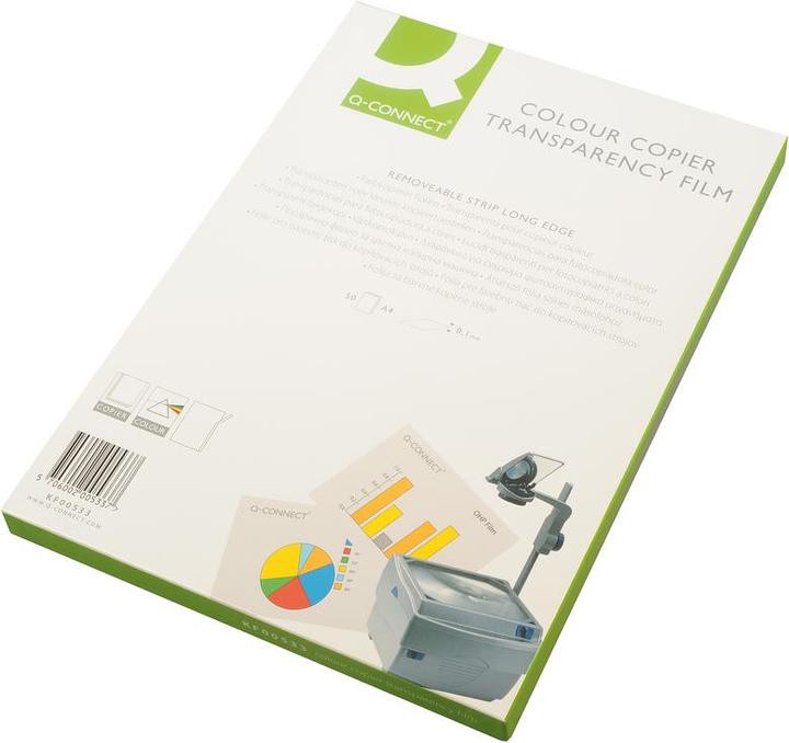Q-Connect Transparentfolien für Farbkopierer (100 g/m², 50 x)
