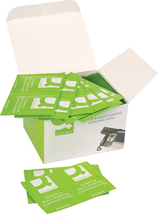 Produktbild Q-Connect Mehrzweck Reinigungstücher einzeln verpackt (100 x)