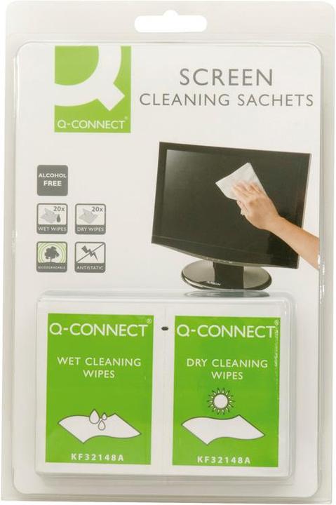 Produktbild Q-Connect Bildschirm Reinigungstücher (40 x)