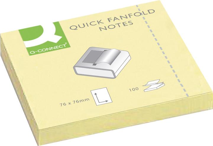 Image du produit Q-Connect Papillons adhésifs Z-Quick Notes jaune (76 x 76 mm)