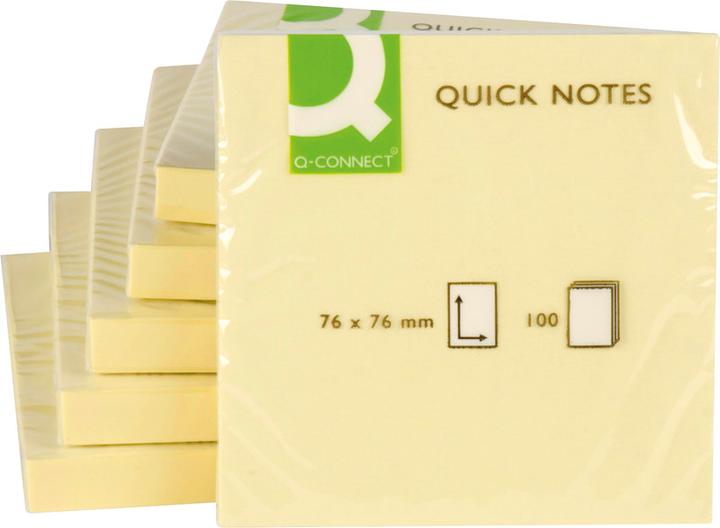 Image du produit Q-Connect Notes autocollantes Notes rapides (76 x 76 mm)