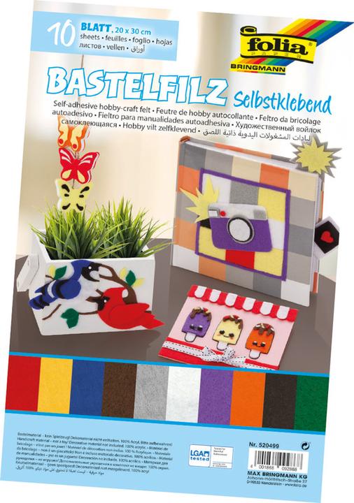 Produktbild Folia Bastelfilze selbstklebend