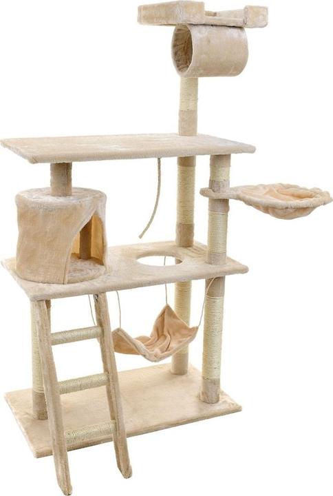 Produktbild FunFit Katzenkratzbaum mit Hängematte (140 cm, Beiz)