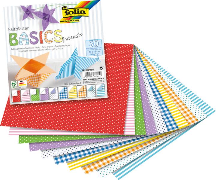 Produktbild Folia Faltblätter Basic intensiv (80 g/m², 50 x)