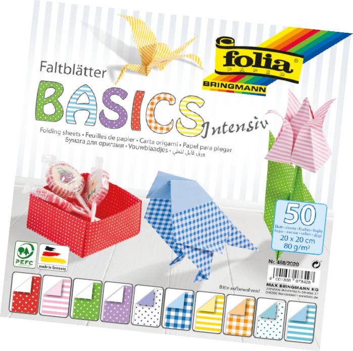 Produktbild Folia Faltblätter Basic intensiv (80 g/m², 50 x)