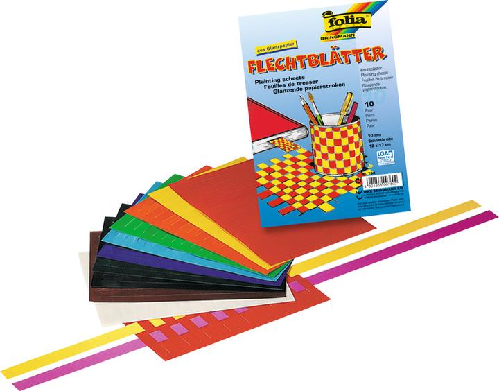 Produktbild Folia Flechtblätter aus Glanzpapier (1 x)