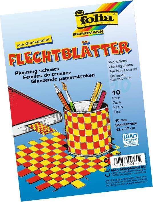 Produktbild Folia Flechtblätter aus Glanzpapier (1 x)