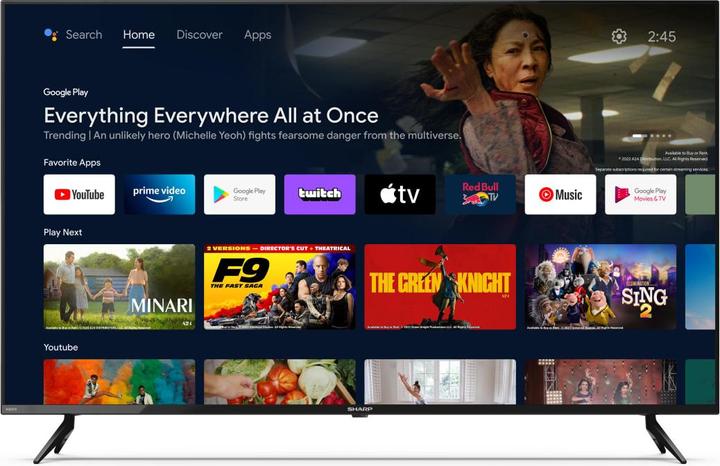 Produktbild Sharp 50FL1EA 50" (126cm) 4K Ultra HD Smart Android Frameless TV (50", LED, UHD)