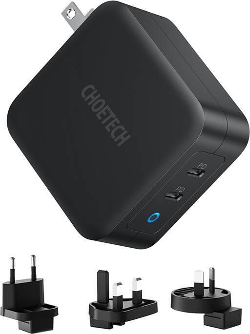 Image du produit Choetech PD6008 2xUSB-C PD 100W GaN main charger (100 W)