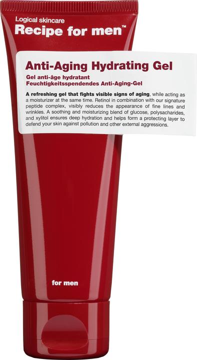 Recipe for men Moisturizing anti-aging gel (75 ml, Face gel)