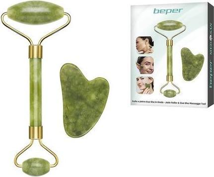 Immagine prodotto Beper C301ABE101 - Rullo per massaggi di giada e pietra per massaggi Gua Sha