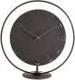 Actual product image Nextime 5188ZW - Table clock "Ting", integrated light, metal, black, 40 x 40,5 cm