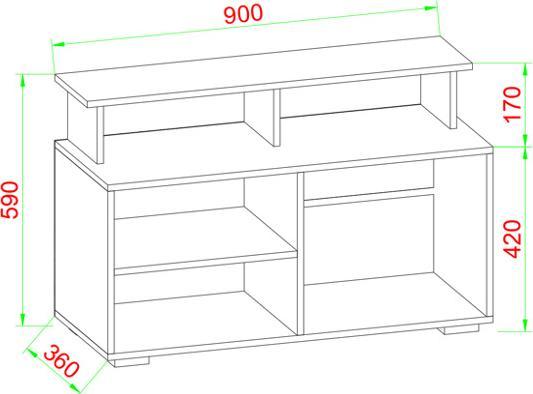 Immagine prodotto VCM Mobile TV in legno Mobile TV Consolle TV Tavolo TV Vetro TV Balansia (90 x 36 cm)