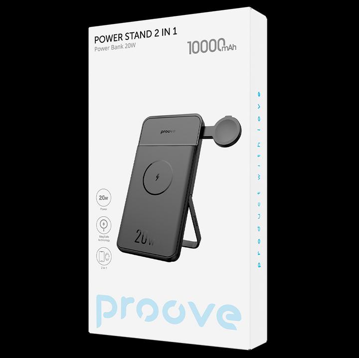 Actual product image Proove power bank Power Stand 2 in 1 20W 10000mAh black (10000 mAh, 20 W)