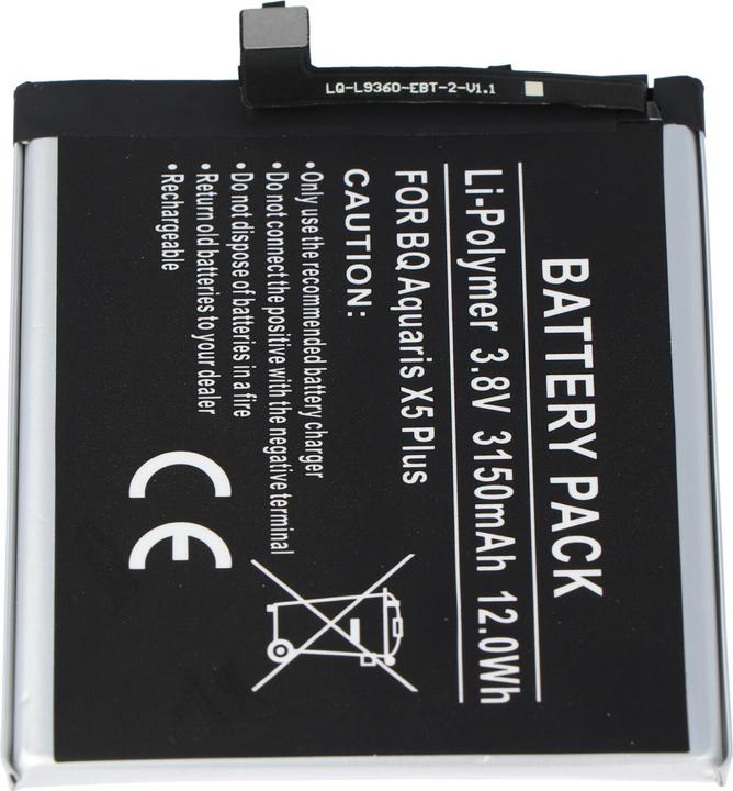 Actual product image AccuCell Akku BQ Aquaris X5 Plus, 3200