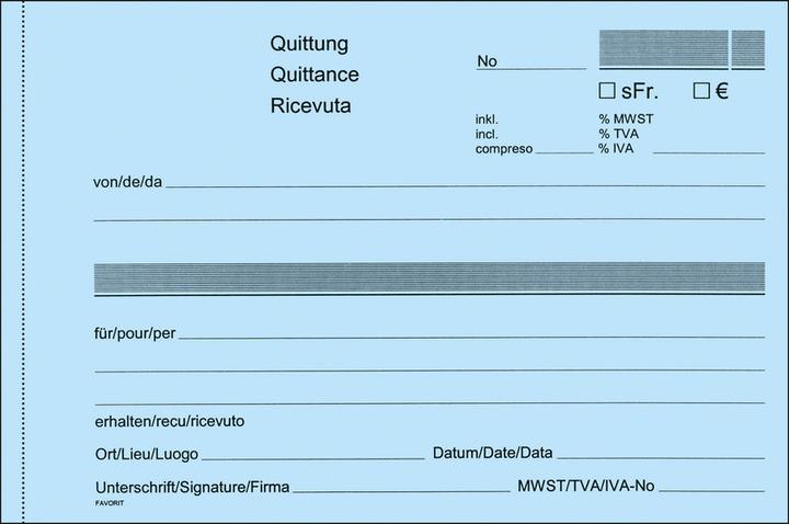 Immagine prodotto Favorit Ricevute del libro autocopiante con carta autocopiante (50 x)