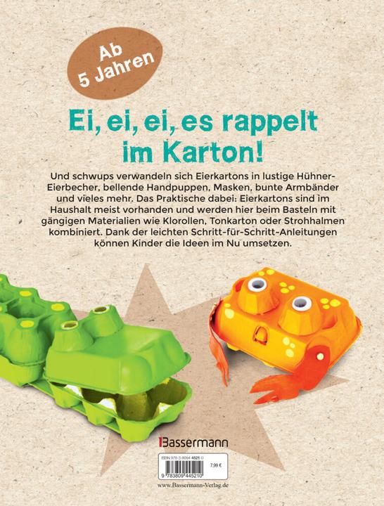 Actual product image Das Eierkarton-Bastelbuch für Kinder. 51 lustige Projekte für Kinder ab 5 Jahren (German, Fiona Hayes, 2022)