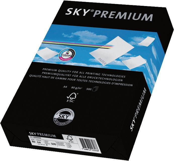 Immagine prodotto Sky Premium Carta universale FSC, bianco brillante (80 g/m², 500 x, A3)
