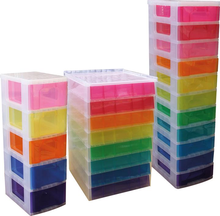 Actual product image Really Useful Box Drawer unit Rainbow (30 x 42 x 93 cm)