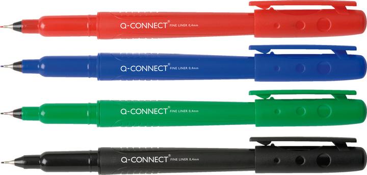 Produktbild Q-Connect Fineliner (Schwarz, 10 x)