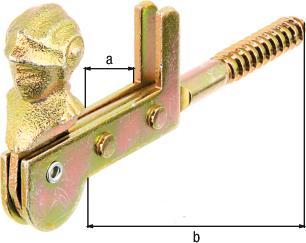 Image du produit GAH Arrêt de volet Longueur 115 mm Acier galvanisé passivé à film épais avec butée (10 pièce(s))
