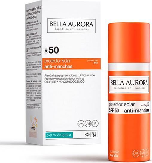 Actual product image Bella Aurora SOLAR gel anti-manchas mixta/grasa SPF50 50 ml (Suntan cream, SPF 50, 50 ml)