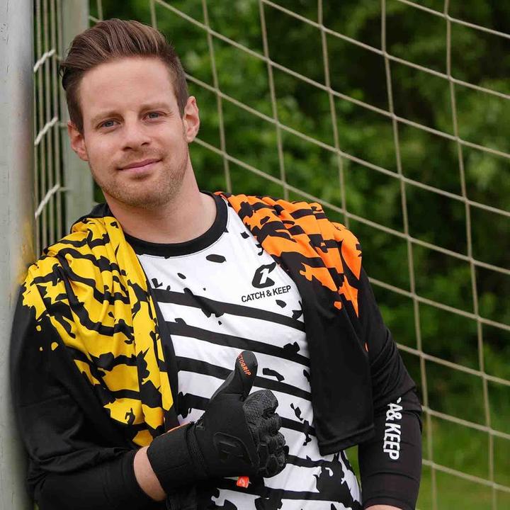 Produktbild Catch & Keep Trikot Protection Torwarttrikot Gr. L Gelb-Schwarz Fussball Torwart Shirt Oberteil (L)