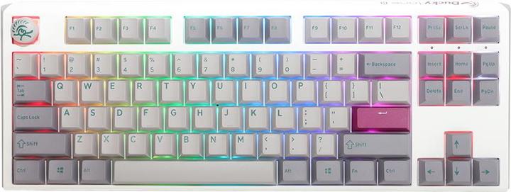 Actual product image Ducky One 3 Mist Grey TKL Gaming Keyboard, RGB LED - MX-Speed-Silver (US) (US, Cable)