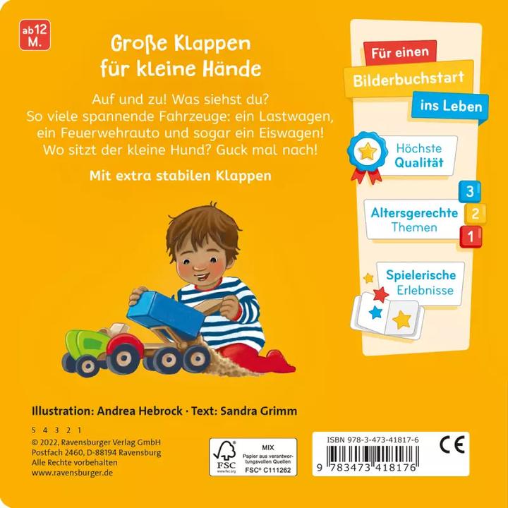 Immagine prodotto Ravensburger Cosa vedi? Apri, chiudi! I miei veicoli (Tedesco)
