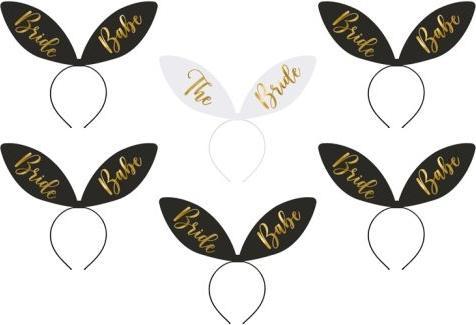 Actual product image Partydeco Bride Squad Stirnbänder 15x29cm 6 Stück MIX