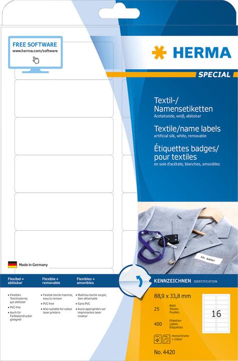 Produktbild HERMA Special Namens-/Textiletiketten