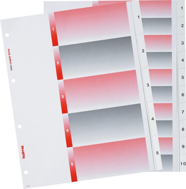 Produktbild Kolma Register LongLife XL Vollformat überbreit weiss, mit Indexblatt