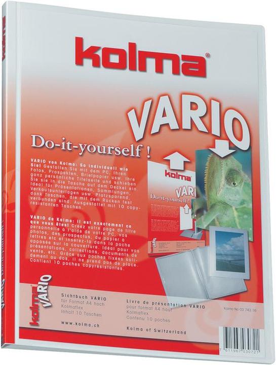 Actual product image Kolma Vario A4 book with 20 pockets white (A4, 1 x)
