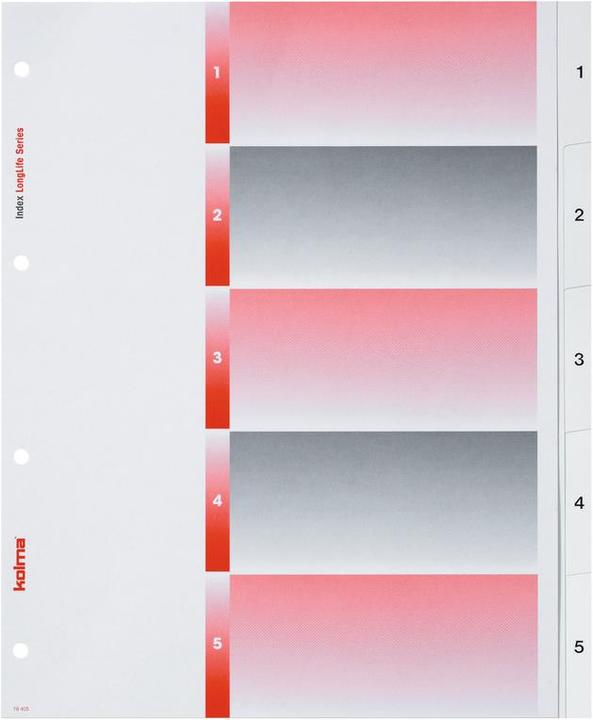 Produktbild Kolma Register LongLife XL Vollformat überbreit weiss, mit Indexblatt